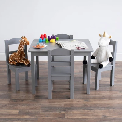 5pc Kids' Wood Table And Chair Set - Humble Crew - Image 3