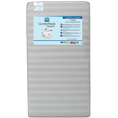Simmons Kids' Comforpedic From Beautyrest Dual Sided Crib/Toddler Mattress- Gray - Image 2