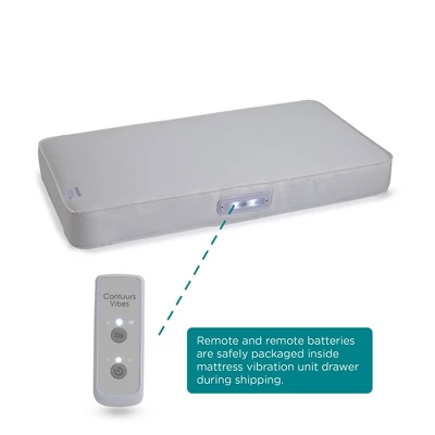 Contours Vibes 2-Stage Soothing Vibrations Crib Mattress And Toddler Mattress - White - Image 14
