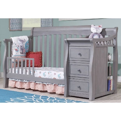 Sorelle Princeton Elite Crib & Changer Weathered Gray - Image 2