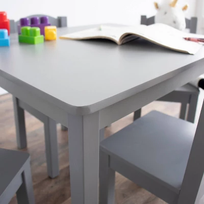 5pc Kids' Wood Table And Chair Set - Humble Crew - Image 5