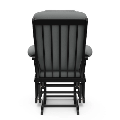 Storkcraft Tuscany Black Glider And Ottoman - Image 8