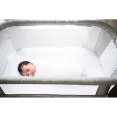 Baby Delight Beside Me Dreamer Deluxe Bassinet And Bedside Sleeper - Quilted Pebble Gray - Image 11