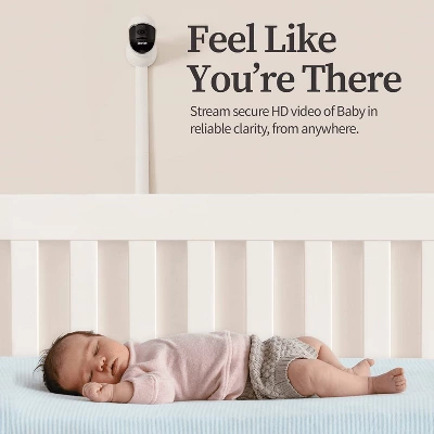 Owlet Cam BC04NWUCK-RB Audio And Background Sound, Room Temp, Night Vision Smart HD Video Camera Baby Monitor White - Manufacturer Refurbished - Image 4