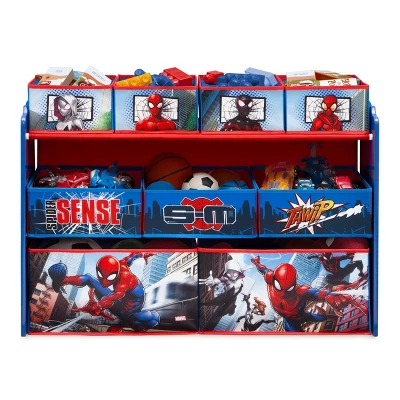 Delta Children Marvel Spider-Man Deluxe 9 Bin Design And Store Toy Organizer - Image 5