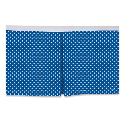 Bacati - Pin Dots Crib/Toddler Bed Skirt - Blue - Image 2