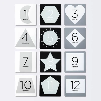 Square Monthly Milestone Cards - Black - Cloud Island™ - Image 2