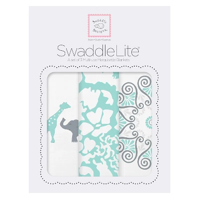 SwaddleDesigns Swaddle Blankets - 3 Pack