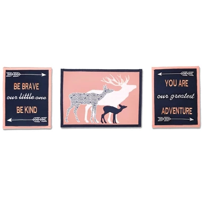 Bacati - Olivia Coral Navy 10 Pc Girls Crib Bedding Set With 2 Crib Fitted Sheets - Image 8