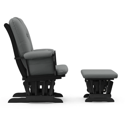 Storkcraft Tuscany Black Glider And Ottoman - Image 4