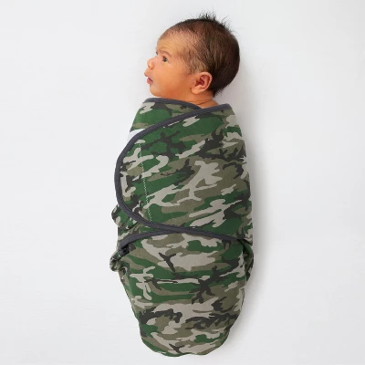 The Peanutshell Camo Elephant Swaddle Wrap For Newborn, Infant - 3-Pack