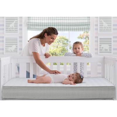Simmons Kids' Comforpedic From Beautyrest Dual Sided Crib/Toddler Mattress- Gray - Image 5