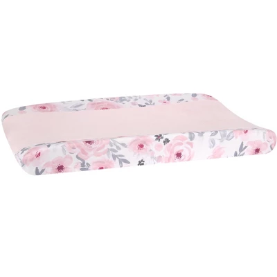 Bedtime Originals Blossom Watercolor Floral Changing Pad Cover - Pink/Gray - Image 2