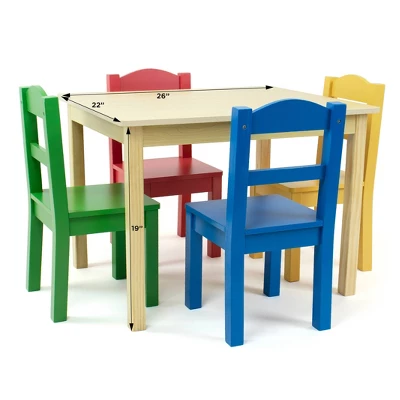 5pc Kids' Wood Table And Chair Set - Humble Crew - Image 6