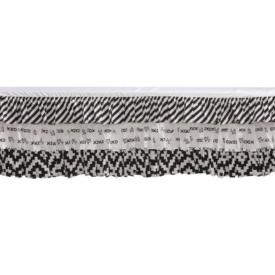 Bacati - Love Aztec Print Black Turquoise 3 Pc Crib Bedding Set - Image 5