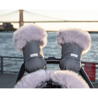 7AM Enfant Warmmuffs Stroller Gloves - Heather Gray Dark - Image 4