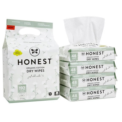 The Honest Company 100% Organic Cotton Dry Wipes - 192ct - Image 2