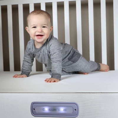 Contours Vibes 2-Stage Soothing Vibrations Crib Mattress And Toddler Mattress - White - Image 13