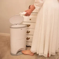 Diaper Dekor Plus Hands Free Diaper Pail - White