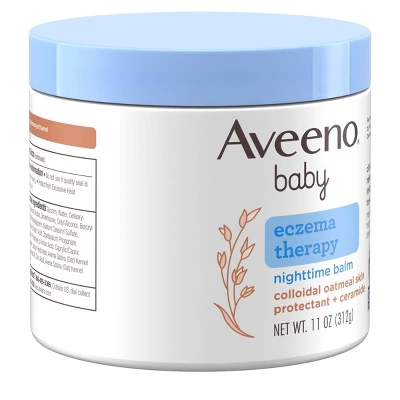 Aveeno Baby Eczema Therapy Nighttime Moisturizing Balm, Soothes & Relieves Dry, Itchy Skin -11oz - Image 3