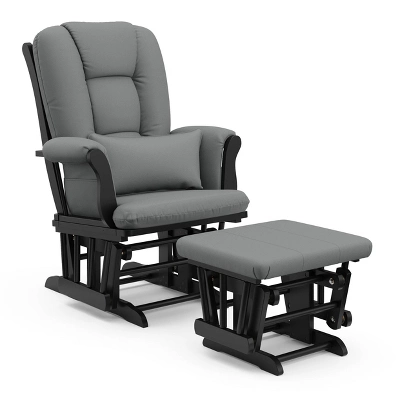 Storkcraft Tuscany Black Glider And Ottoman - Image 10