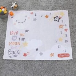 NoJo Celestial Super Soft Photo Op Milestone Baby Blanket - Gray