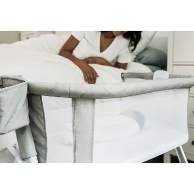 Baby Delight Beside Me Dreamer Deluxe Bassinet And Bedside Sleeper - Quilted Pebble Gray - Image 8