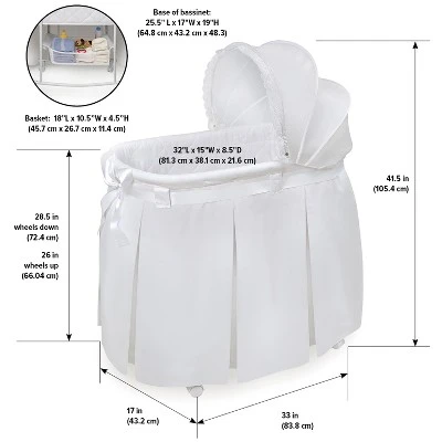 Badger Basket Wishes Oval Bassinet - Image 8
