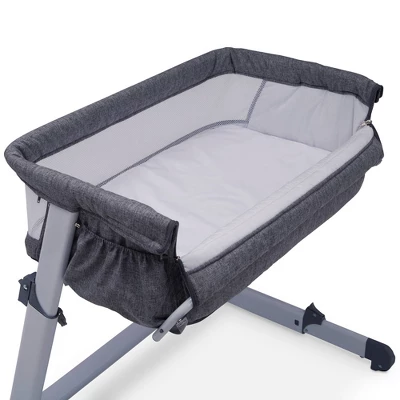 Simmons Kids' Dream Bedside Baby Bassinet Sleeper With Breathable Mesh And Adjustable Heights - Lightweight Portable Crib - Gray - Image 10