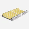 Bacati - Ikat Zigzag Yellow Dots Muslin Changing Pad Cover