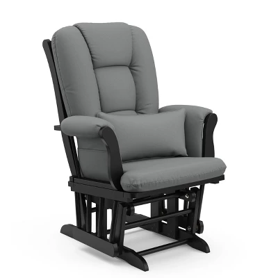 Storkcraft Tuscany Black Glider And Ottoman - Image 6