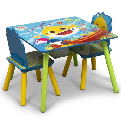 Delta Children Baby Shark Kids' Table And Chair Set With Storage (2 Chairs Included) - Greenguard Gold Certified - 3ct - Image 3