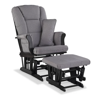Storkcraft Tuscany Black Glider And Ottoman - Image 11