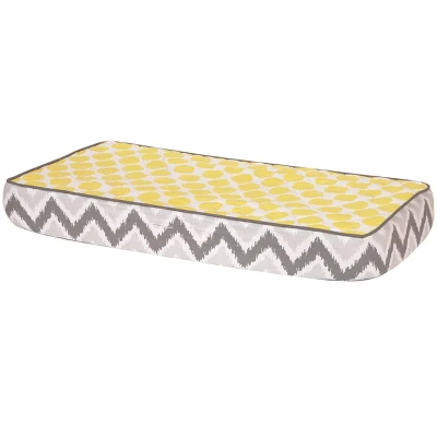 Bacati - Ikat Zigzag Yellow Dots Muslin Changing Pad Cover - Image 7