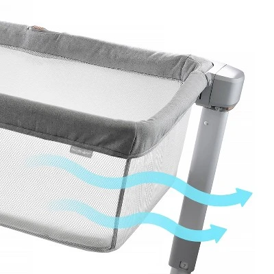 SwaddleMe Beginnings Bassinet Select - Compact Fold Multi-Position Baby Bassinet With Air Flow Mattress - Gray Tweed - Image 5