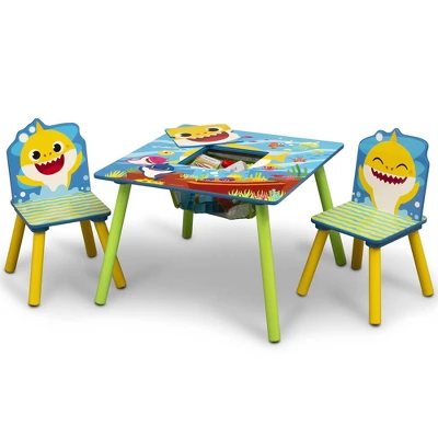 Delta Children Baby Shark Kids' Table And Chair Set With Storage (2 Chairs Included) - Greenguard Gold Certified - 3ct - Image 2