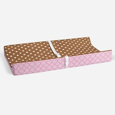 Bacati - Butterflies Pink/chocolate Changing Pad Cover - Image 3
