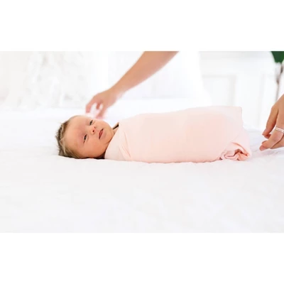 Copper Pearl Knit Swaddle Blanket - Blush