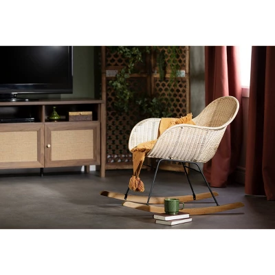 South Shore Balka Rocking Accent Chair - Rattan - Image 14