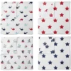 Bacati - Little Sailor Blue/Navy/Red Boys Muslin Swaddling Blankets Set Of 4