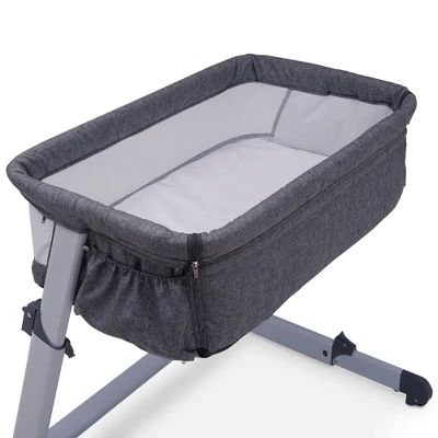 Simmons Kids' Dream Bedside Baby Bassinet Sleeper With Breathable Mesh And Adjustable Heights - Lightweight Portable Crib - Gray - Image 9